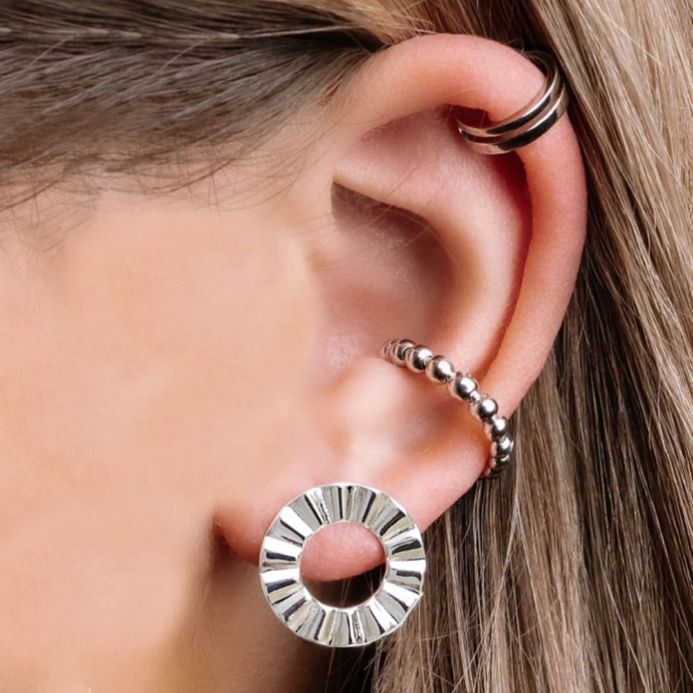 BELLA - Statement Origami Fold Earrings | 18K gold plated over Solid 925 Sterling Silver with High-Polish Gold or Silver Finish. - Enkanta
