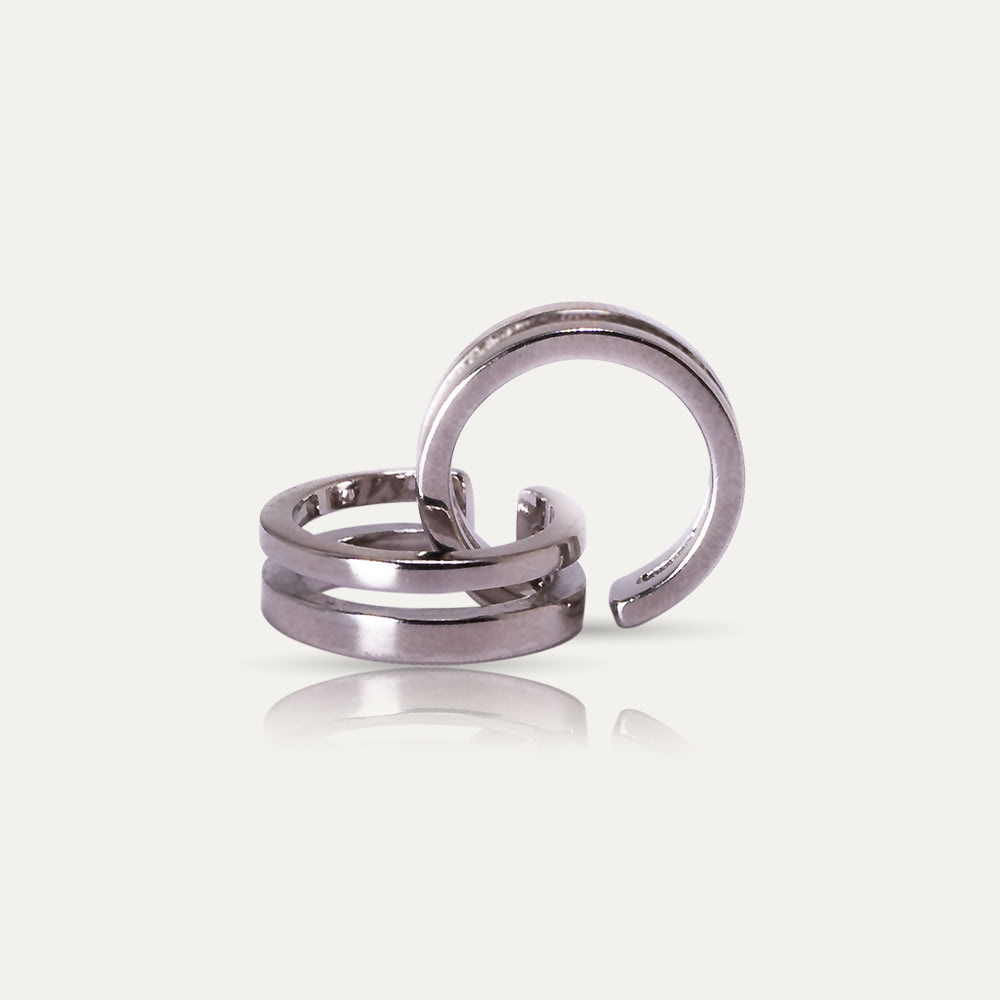 KATE - 18k Gold-Plated Double-Line Ear Cuffs | Adjustable 925 Sterling Silver, No Piercing Needed - Enkanta