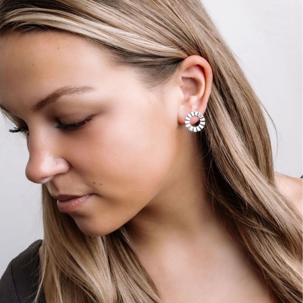 BELLA - Statement Origami Fold Earrings | 18K gold plated over Solid 925 Sterling Silver with High-Polish Gold or Silver Finish. - Enkanta