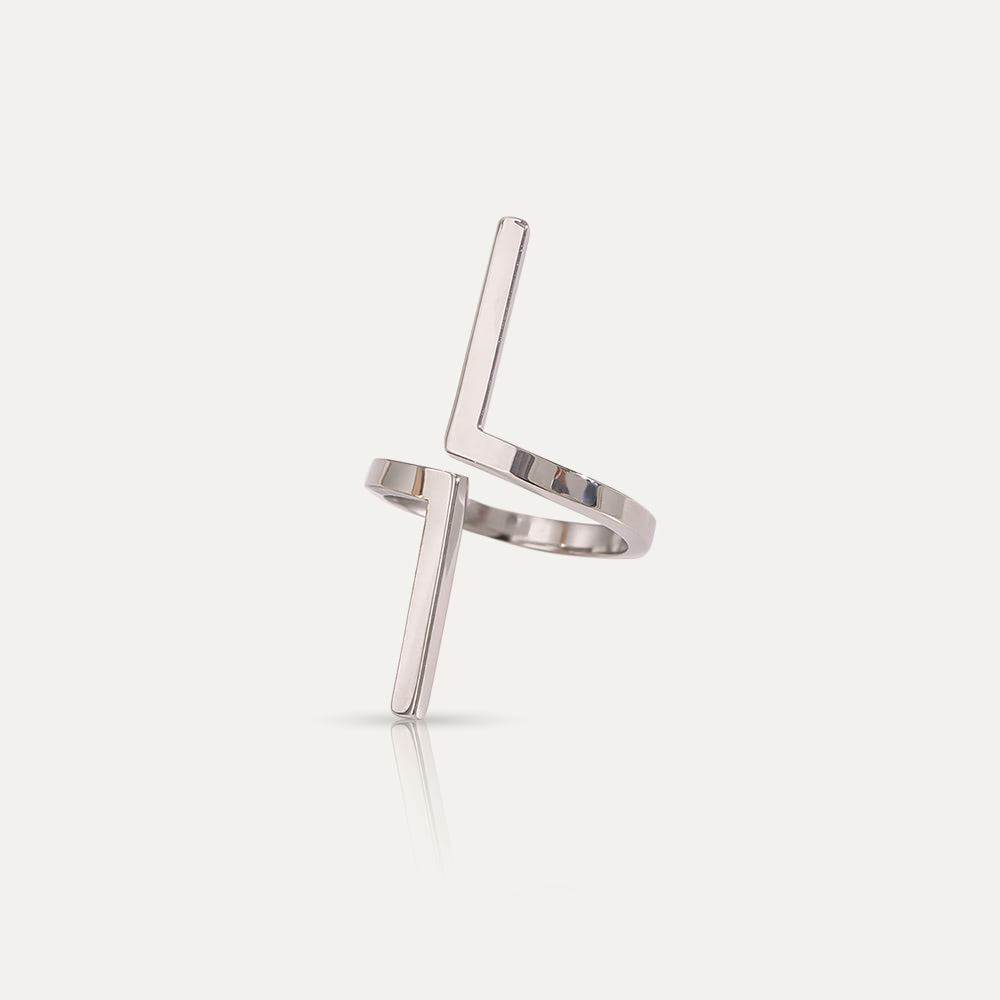 PARIS - 18k Gold-Plated Minimalist Bar Ring | Adjustable, Hypoallergenic Statement Jewelry - Enkanta