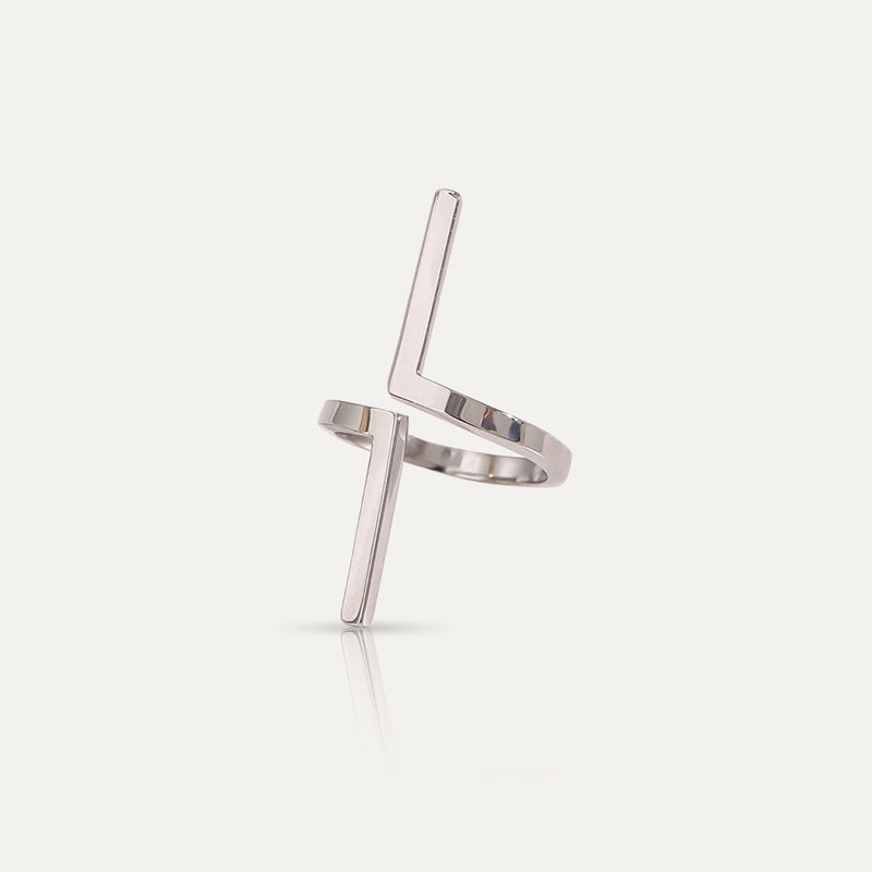 PARIS - 18k Gold-Plated Minimalist Bar Ring | Adjustable, Hypoallergenic Statement Jewelry - Enkanta