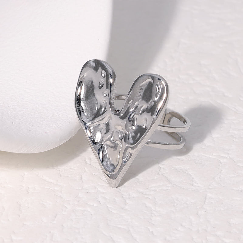 VENUS - 18k Gold-Plated Heart Symbol Ring | Adjustable Love Token, Hypoallergenic Jewelry - Enkanta