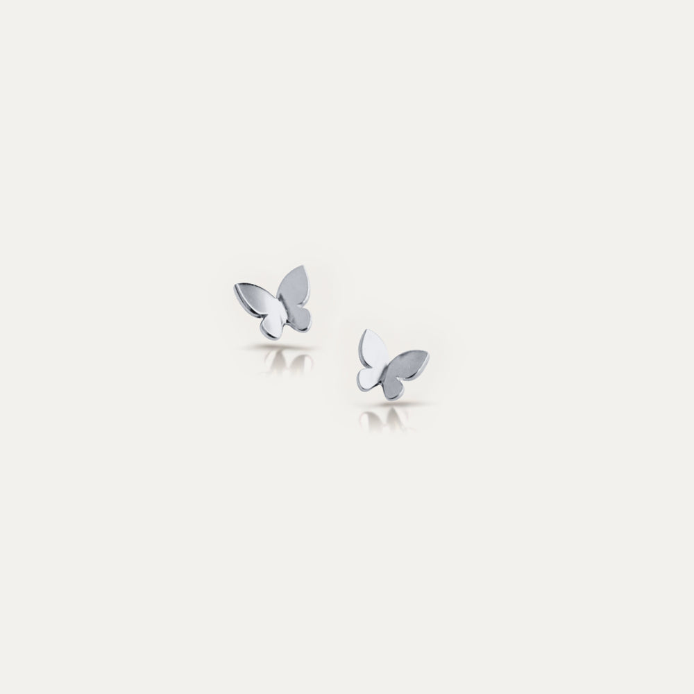 BUTTERFLY - 18k Gold-Plated Mini Butterfly Stud Earrings | Dainty 925 Sterling Silver, Perfect for Stacking - Enkanta